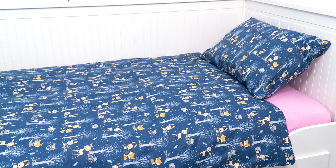 Pościel 100x160 cm 100% bawełna las granat